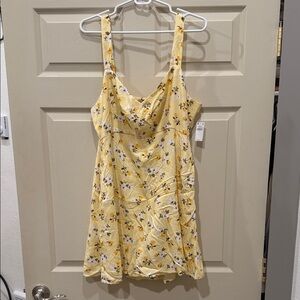 Old Navy Yellow Floral Midi Dress